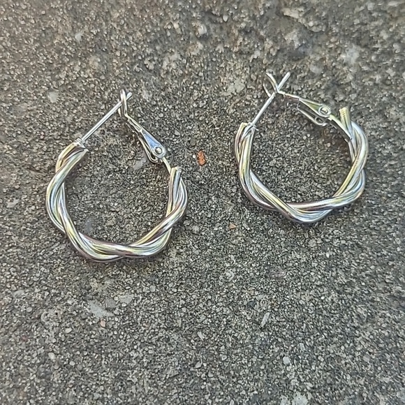 Jewelry - 2 for $14! Silver Hoop Earrings NWOT